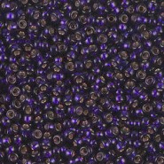 Miyuki rocailles Perlen 11/0 - Dyed silver lined dark purple 11-1426